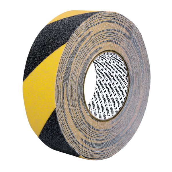 Rollo 18 m de cinta antiderrapante ama/negra 50mm c/abrasivo 101449