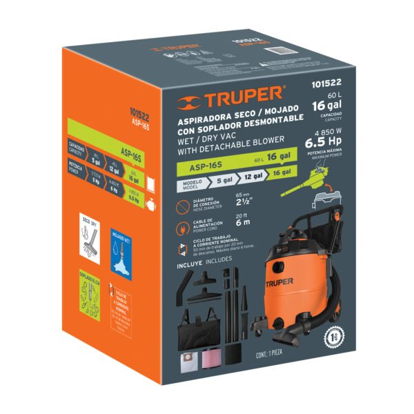 Caja de empaque de repuesto para ASP-16S Truper 103078
