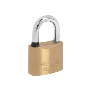 Candado de latón 40mm gancho corto llave tubular blister 43303