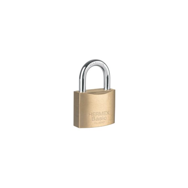 Candado de latón 40 mm llave tetra en blíster HERMEX BASIC 23510