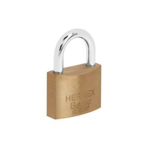 Candado de latón 50 mm llave tetra en blíster HERMEX BASIC 23511
