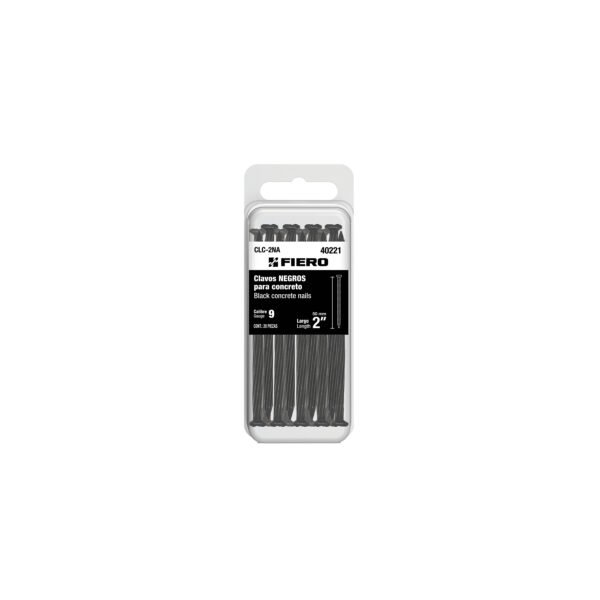 Blíster con 20 clavos negros para concreto 2 Fiero 40221