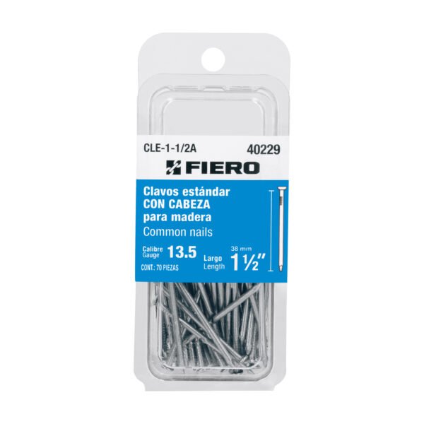 Blíster con 70 clavos estándar 1-1/2 con cabeza Fiero 40229