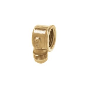 Codo para estufa a 90° de latón de 3/8 x 1/2 Foset 47404