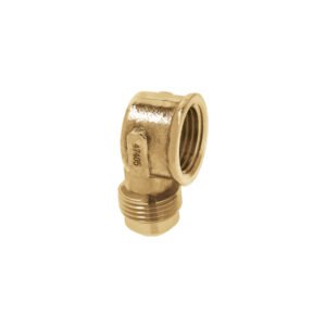 Codo para estufa a 90° de latón de 1/2 x 1/2 Foset 47405