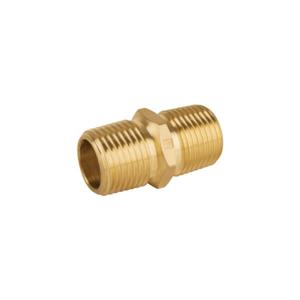 Niple unión NPT de latón 1/2 con tuerca hexagonal Foset 48499