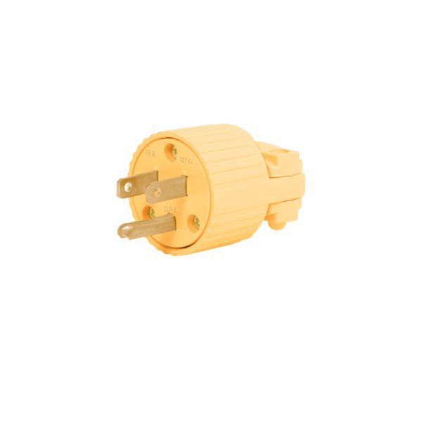 Clavija industrial plástica aterrizada 2 polos+tierra 46205