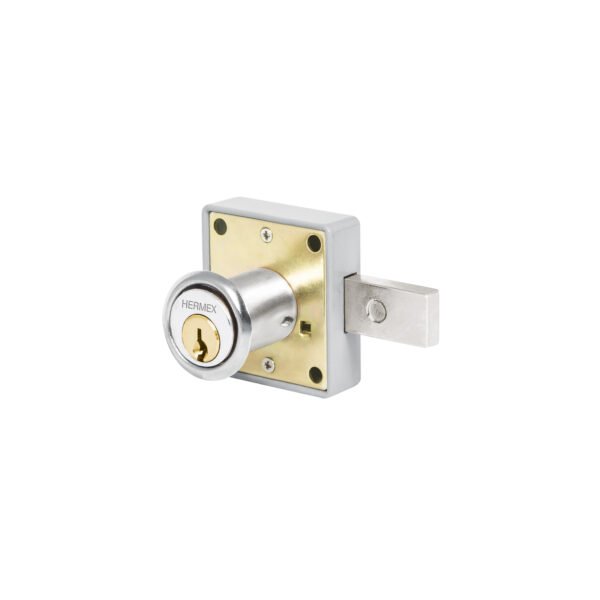 Cerradura para mueble modelo 26 cromo HERMEX 43560