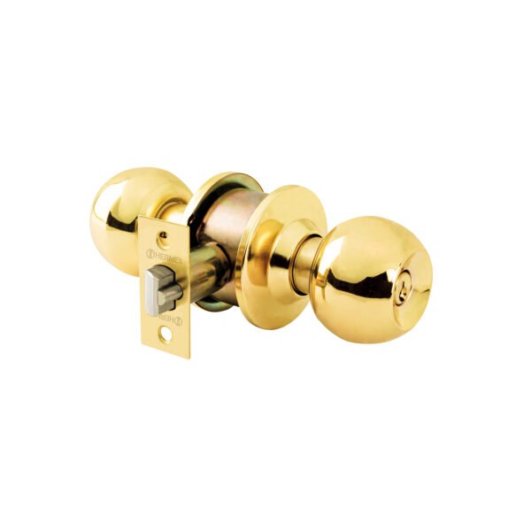 Combo cerraduras llave-llave latón brillante Hemex BASIC 23619