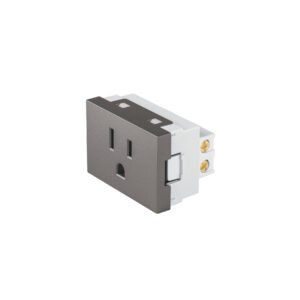 Contacto aterrizado acero inox de 1.5 módulos línea Lisboa 47828