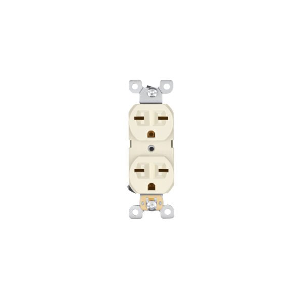 Contacto dúplex cara de chino Standard marfil Volteck 46104