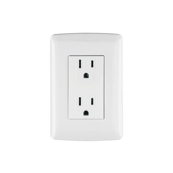Contacto dúplex aterrizado color blanco línea Italiana  48130