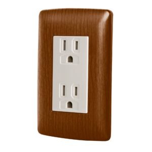 CODO-IM.jpg Contacto dúplex aterrizado color madera línea Italiana 49809