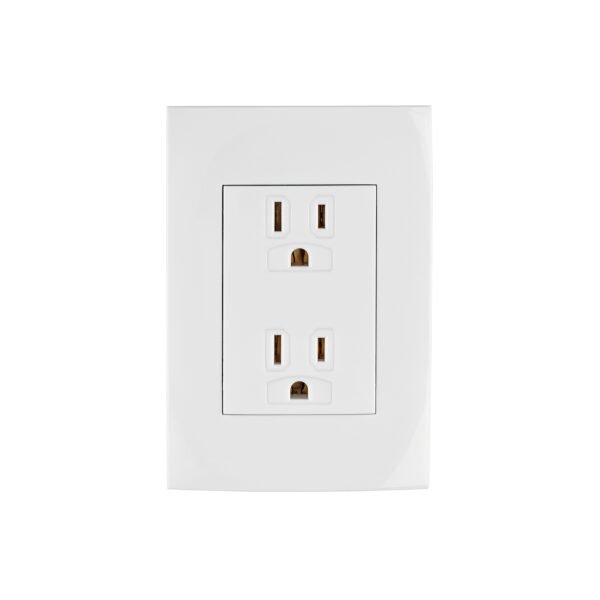 Contacto dúplex 2 polos + tierra línea Oslo blanco 48309