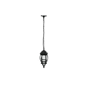 Arbotante tipo farol tradicional colgante p/exterior negro 47297