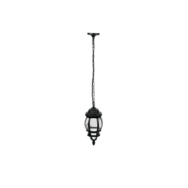 Arbotante tipo farol tradicional colgante p/exterior negro 47297