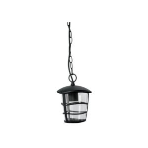 Arbotante tipo farol moderno colgante para exteriores negro 45094