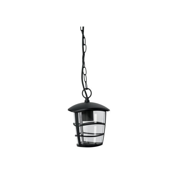Arbotante tipo farol moderno colgante para exteriores negro 45094