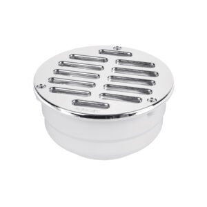 Coladera de ABS con rejilla cromada 5 con tornillos Foset 46023