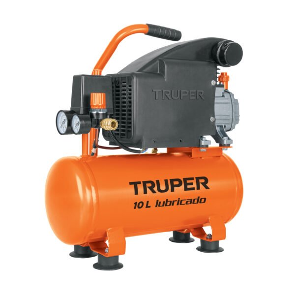 Compresor lubricado 10L 2 HP horizontal 127V TRUPER 103030