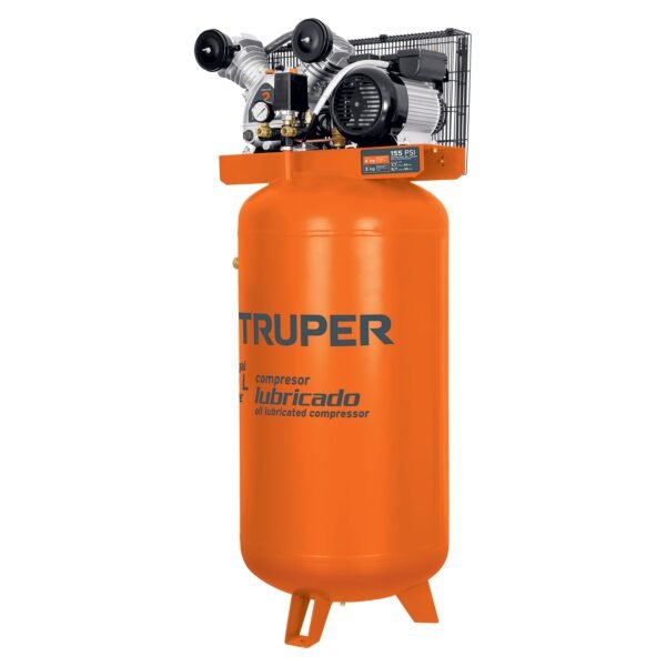 Compresor lubricado de banda 180L 4HP vert 220V TRUPER 15657