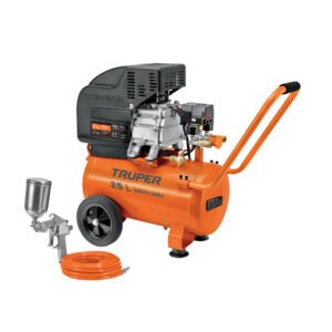Kit Compresor lub 25L manguera y pistola grav127V TRUPER 100300