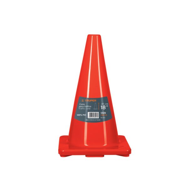 Cono de precaución de 45 cm de PVC Truper 13120