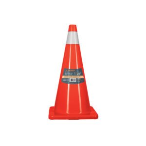 Cono de precaución de 70 cm de PVC con reflejante Truper 13123