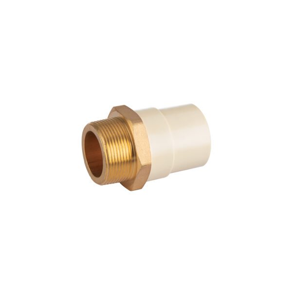 Adaptador CPVC 1-1/2 macho inserto metálico-latón FOSET 44918