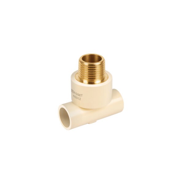 Tee reducida macho de CPVC 3/4 x 3/4 x 1/2 inserto latón 48912