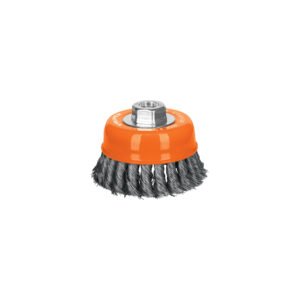 CT-610M.jpg Carda copa 4 alambre trenzado fino eje M14 Truper 14185