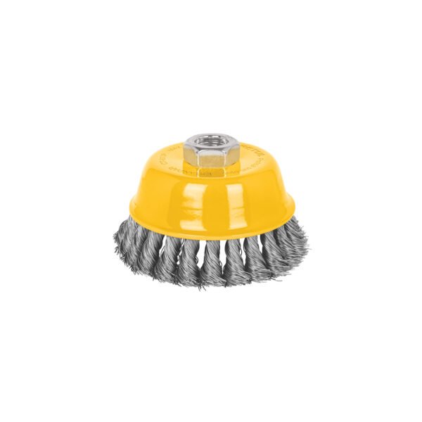 Carda copa 4 alambre trenzado fino eje 5/8-11 Pretul 28258