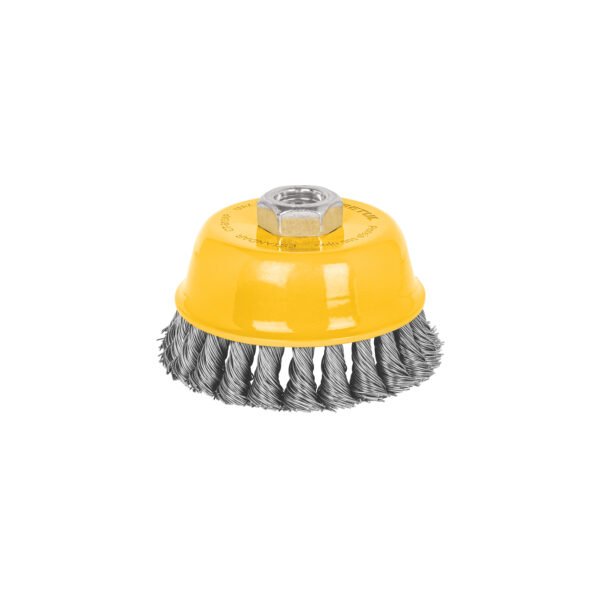 Carda copa 4 alambre trenzado grueso eje 5/8-11 Pretul 28259
