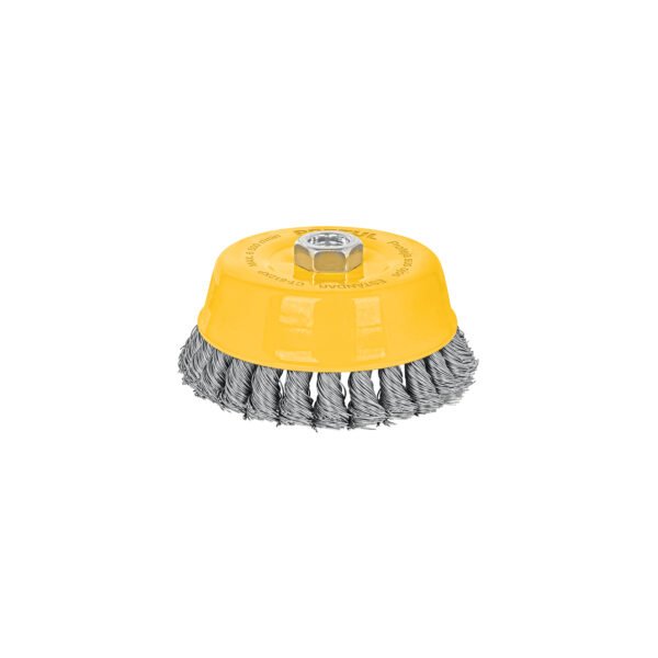 Carda copa 5 alambre trenzado grueso eje 5/8-11 Pretul 28261