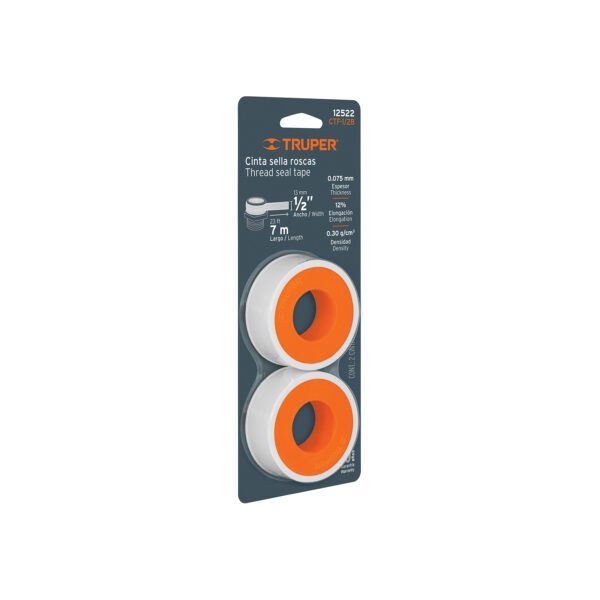 Blíster con 2 cintas sella roscas 1/2 x 7 m uso general 12522