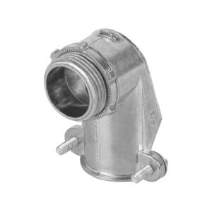 Conector curvo 3/4 para tubo flexible metálico Volteck 47344