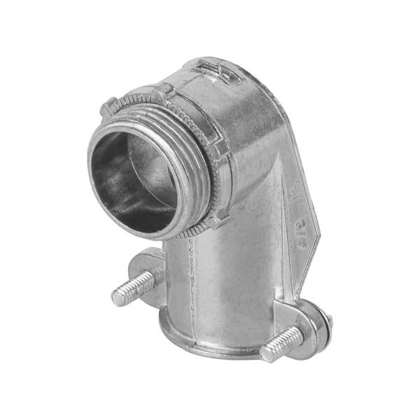 Conector curvo 3/4 para tubo flexible metálico Volteck 47344