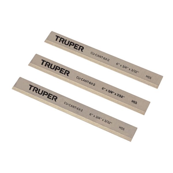 Cuchillas para canteadora CANT-6X-2 3 pzs en caja TRUPER 16919