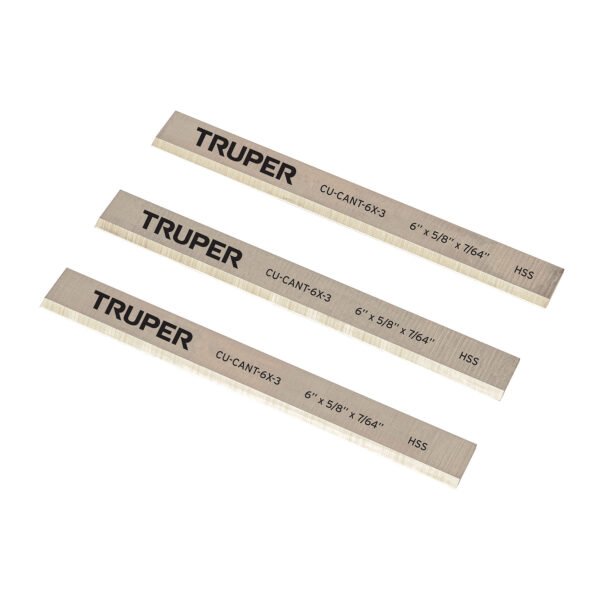 Cuchillas para canteadora CANT-6X 3 pzs en caja TRUPER 102160