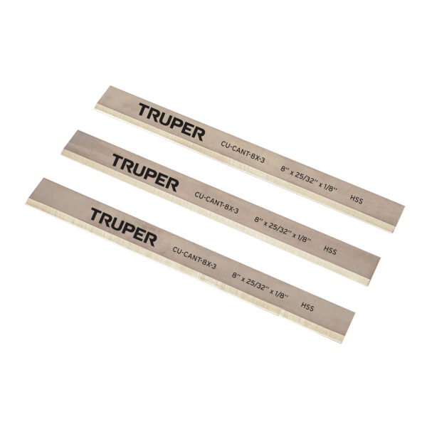 Cuchillas para canteadora CANT-8X 3 pzs en caja TRUPER 102161