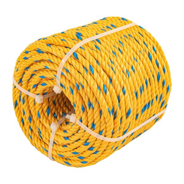 Metro de cuerda amarilla de polipropileno 4 mm rollo 119m 40092