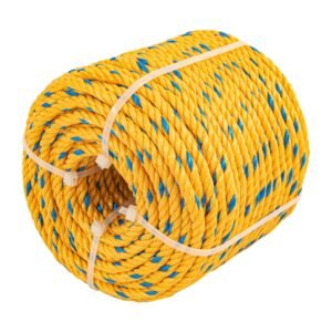 Metro de cuerda amarilla de polipropileno 6 mm rollo 46m 40093