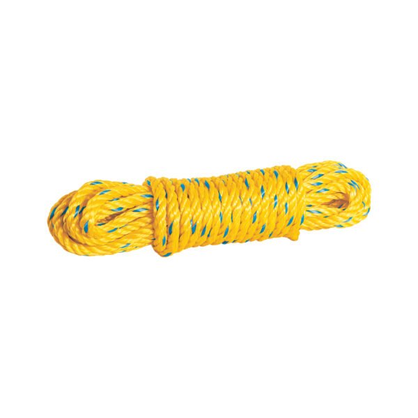 Madeja de cuerda amarilla de polipropileno 8mm 10m FIERO 40964