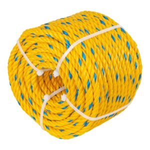 Metro de cuerda amarilla de polipropileno 8 mm rollo 32m 40094