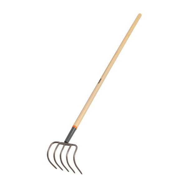 Cultivador forjado 5 dientes mango de madera 60 TRUPER 101543