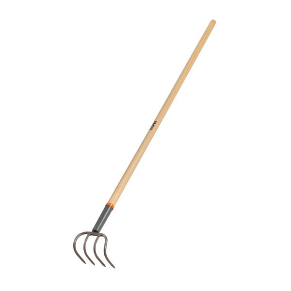 Cultivador forjado 4 dientes mango de madera 54 TRUPER 10568