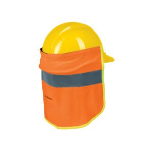 CUNU-N.jpg Cubrenuca para casco naranja con reflejante Truper 12355