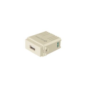 CUSB-I.jpg Módulo puerto USB línea Italiana color marfil Volteck 48108