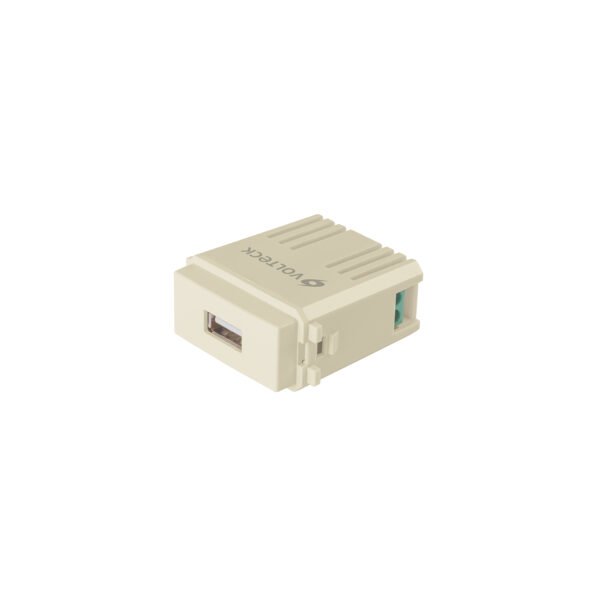 Módulo puerto USB línea Italiana color marfil Volteck 48108