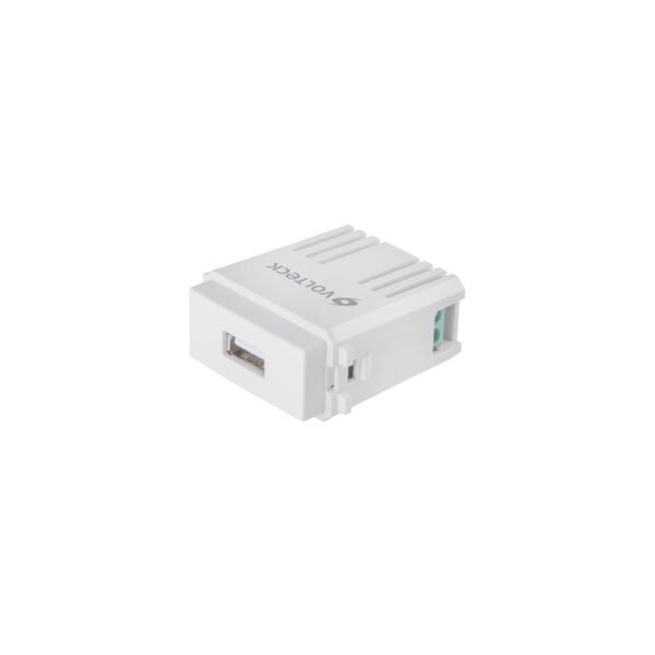 Módulo puerto USB línea Italiana color blanco Volteck 48109